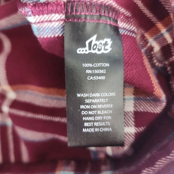 Lost plaid flannel kangaroo pockets hoodie - Picture 13 of 15